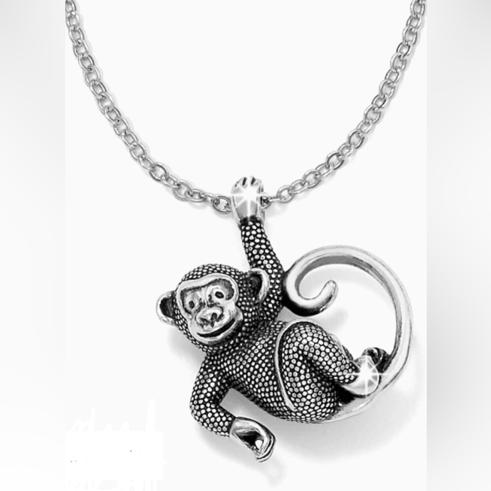NWT🐒Brighton🐒Monkeying Around Necklace Silver